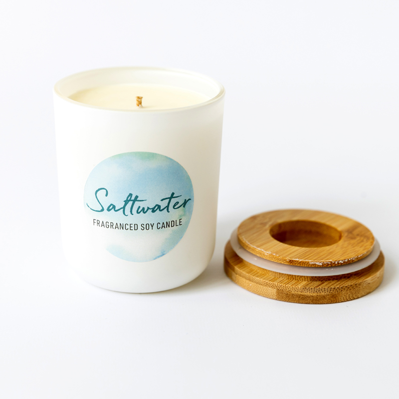 Saltwater soy candle